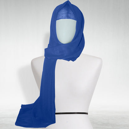 Ready To Wear Instant Hijab with Cap Attached - BLUE